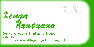 kinga mantuano business card